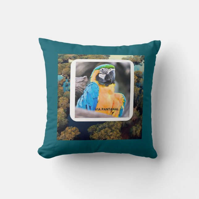 Almofada 40,6 cm x 40,6 cm Arara (Frente)