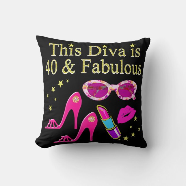 ALMOFADA 40 ANOS DE IDADE E DIVA FABULOSA (Frente)