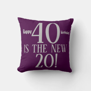 Almofada 40 É O NOVO 20 Feliz 40 Anos Reversível