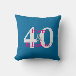 Almofada 40 & Fabuloso! Diversão Personalizada Aniversário 