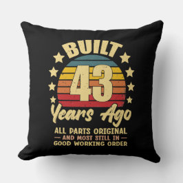 Almofada 43 Anos Atrás Todas as Peças Originais Aniversário
