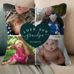 Almofada 4 Colagem de Fotografias Avô Oferece Família Perso<br><div class="desc">4 Colagem de Fotografias Avô Oferece Família Personalizada</div>