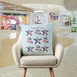 Almofada 4 de julho "Land of The Free" Travesseiro decorati