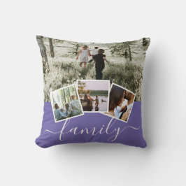 Almofada 4 Família de Colagem de Fotografias Personalizada