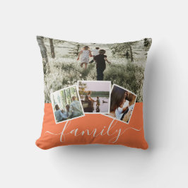 Almofada 4 Família de Colagem de Fotografias Personalizada