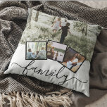 Almofada 4 Família de Colagem de Fotografias Personalizada<br><div class="desc">4 travesseiro decorativo Personalizado da Família de Colagem de Fotografias do Ricaso - preto e branco com 4 modelos de fotografia</div>