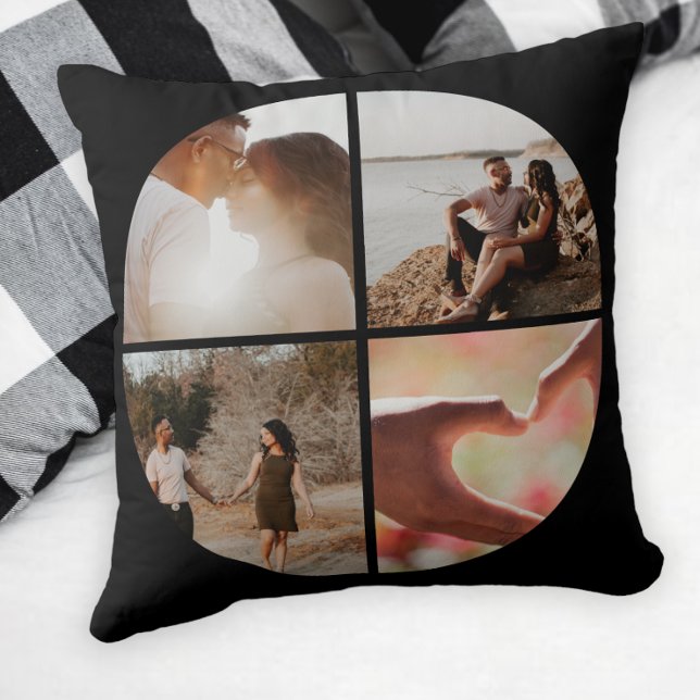 Almofada 4 Foto Colagem Personalizada Personalizada (Criador carregado)