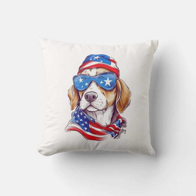 Almofada 4th Of July Dog Sublimation-66361 (Frente)