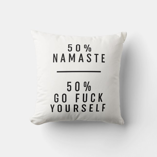 Almofada 50 % Namaste 50 % Ir Voar A Si Próprio (Frente)