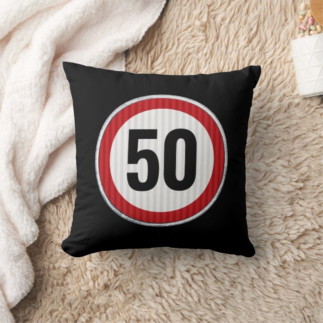 Almofada 50th Birthday Speed Limit Sign - ANY AGE (Cobertor)