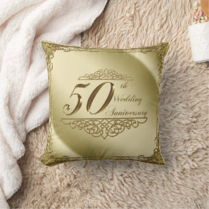 Almofada 50th Travesseiro decorativo do aniversário de