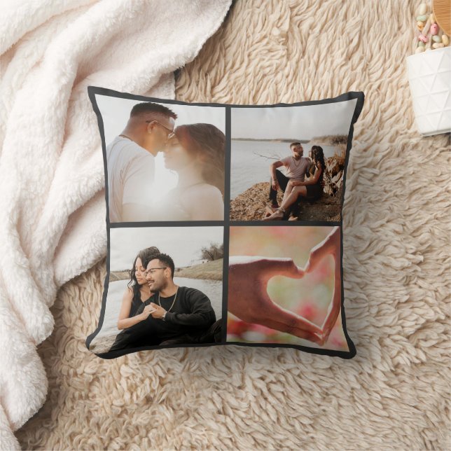 Almofada 5 Foto Colagem Personalizada Personalizada (Cobertor)