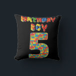 Almofada 5 Year Old Gifts Building Blocks 5th Birthday Boys<br><div class="desc">5 Year Old Gifts Building Blocks 5th Birthday Boys Kids</div>