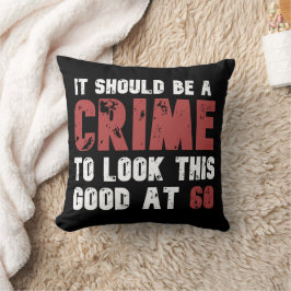 Almofada 60 anos Engraçado 60 anos de idade, Dia de Nascime