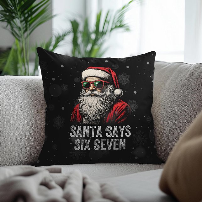 Almofada 67 Meme Engraçado O Papai Noel Diz Seis Sete Natal (Criador carregado)