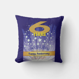 Almofada 6 anos NOME PERSONALIZADO 12 Passo Aniversário Núm
