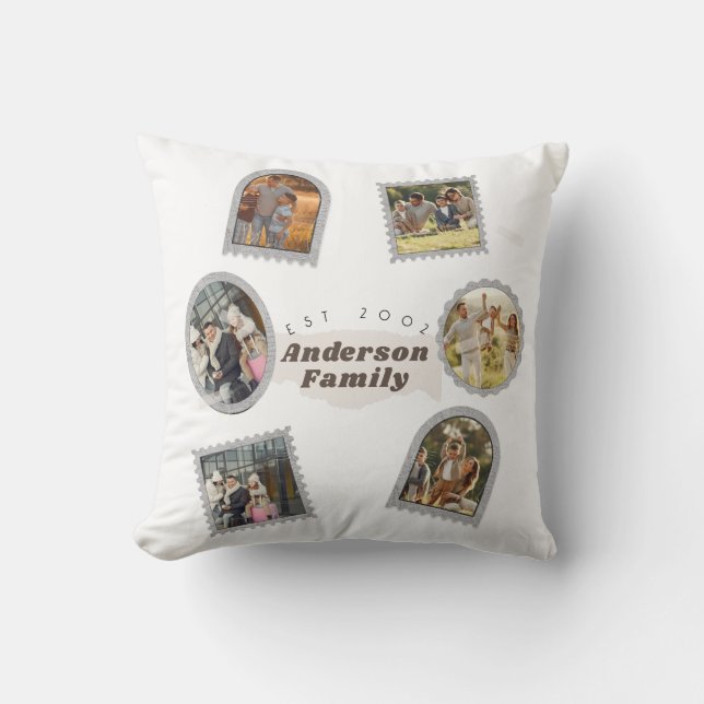 Almofada 6 Seis Fotografias Moderna, Elegante, Amor Familia (Frente)