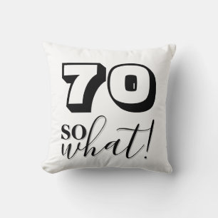 Almofada 70 Que Engraçado Citação 70 de Branco Negro Aniver