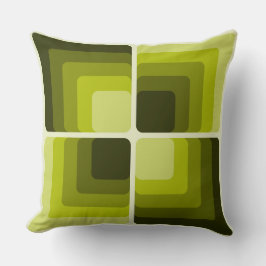 Almofada 70s Rainbow Squares Monochrome Green
