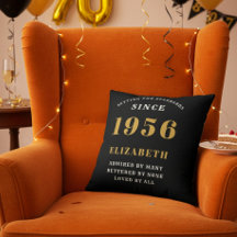70th Birthday Gift Personalized 1956 Black Gold