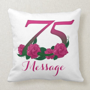 Almofada 75th travesseiro decorativo personalizado 20" do