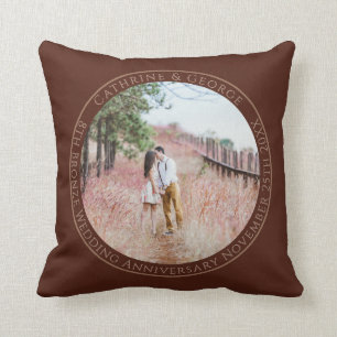 Almofada 8º Aniversário de Casamento Personalizado de Fotos
