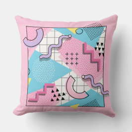 Almofada 80's Memphis Active Pink Light Blue