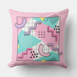 Almofada 80's Memphis Active Pink Light Turquoise