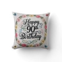 90 anos de amor" Travesseiro decorativo: um tribut