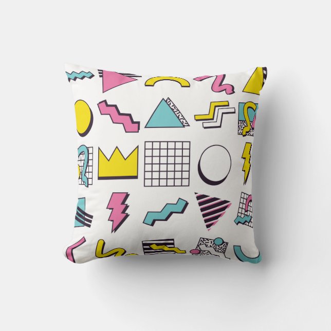Almofada 90's Pop Memphis Design Elements  (Frente)