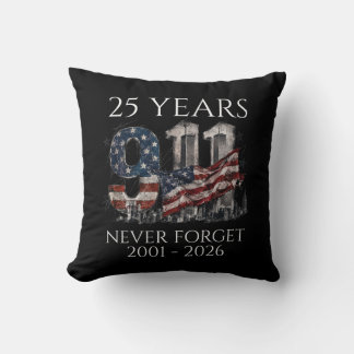 Almofada 9/11 25 Years Never Forget 2001-2026 Memorial