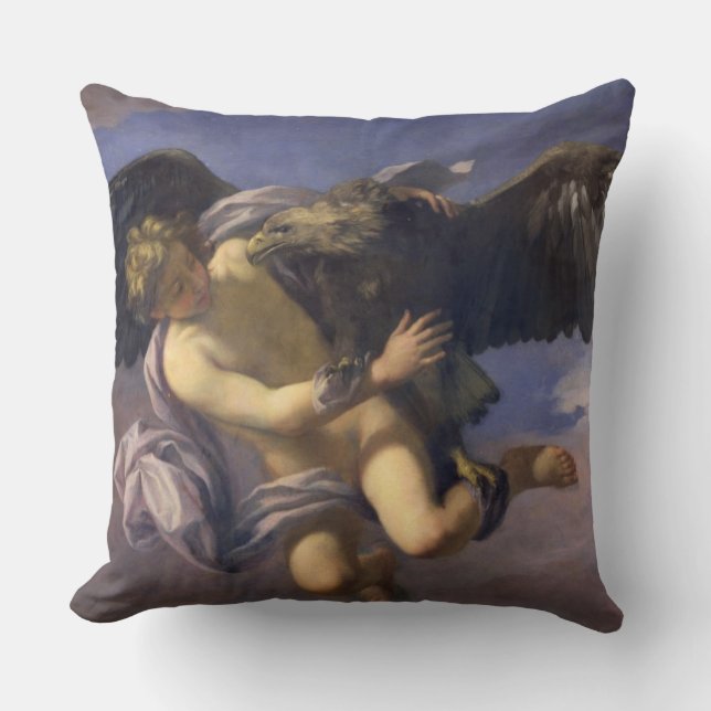 Almofada A abducção de Ganymede, 1700 (óleo em canvas) (Frente)