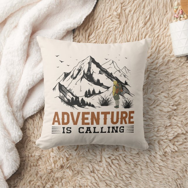 Almofada A Adventure Está Chamando Travesseiros decorativos (Cobertor)