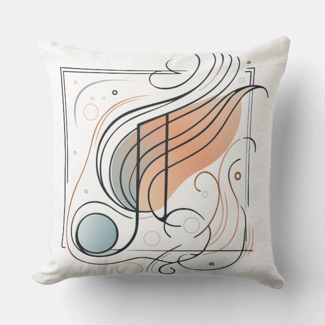 Almofada A arte da design de música (Frente)