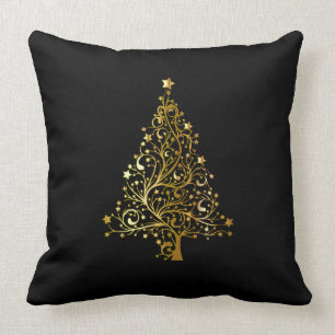 Almofada A árvore do Feliz Natal Stars o chique brilhante