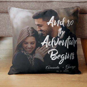 Almofada A AVENTURA BONITA Elegante COMEÇA A Citar O Casame