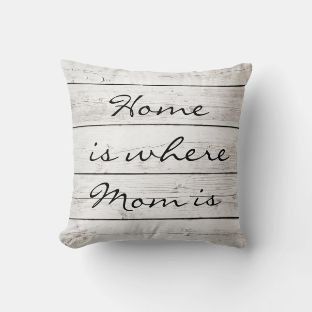 Almofada A casa é o lugar onde a mamã é travesseiro no (Frente)