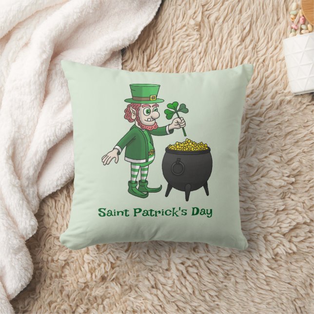 Almofada A Celebração do Dia de São Patrício dos Leprechaun (Cobertor)