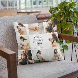 Almofada A Colagem de Fotos do Feliz Primeiro Dia de as mãe