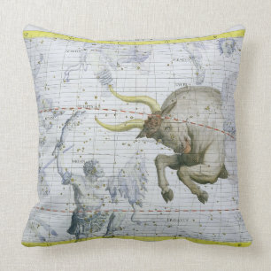 Almofada A constelação de Taurus, chapeia 2 'do atlas Coe