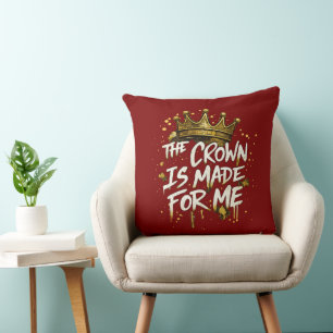 Almofada A Coroa É Feita Para Mim Coroa Dourada Decorativa