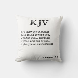 Almofada A Cotação De Bíblia Jeremiah 29:11 KJV - Pode S