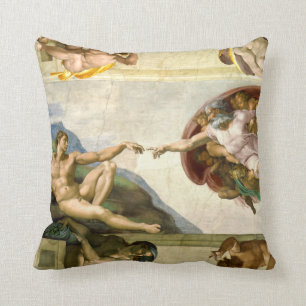 Almofada A criação de Adam por belas artes de Michelangel