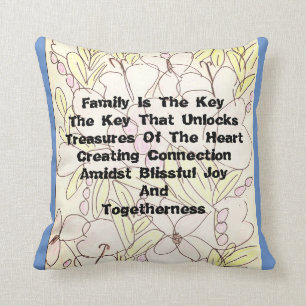 Almofada A Família É O Travesseiro decorativo-Chave