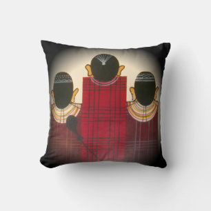 Almofada A família Quênia African Maasai Vintage inspirou a