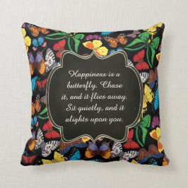 Almofada A felicidade é uma borboleta