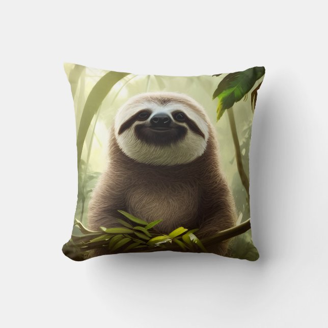 Almofada A Feliz Arte Digital Sloth (Frente)