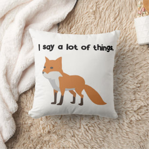 Almofada A Fox Diz... Design de Cartoon Meme Engraçado.