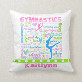 Almofada A ginástica Pastel personalizada exprime a