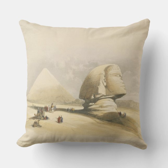 Almofada A grande esfinge e as pirâmides de Giza, de "E (Frente)